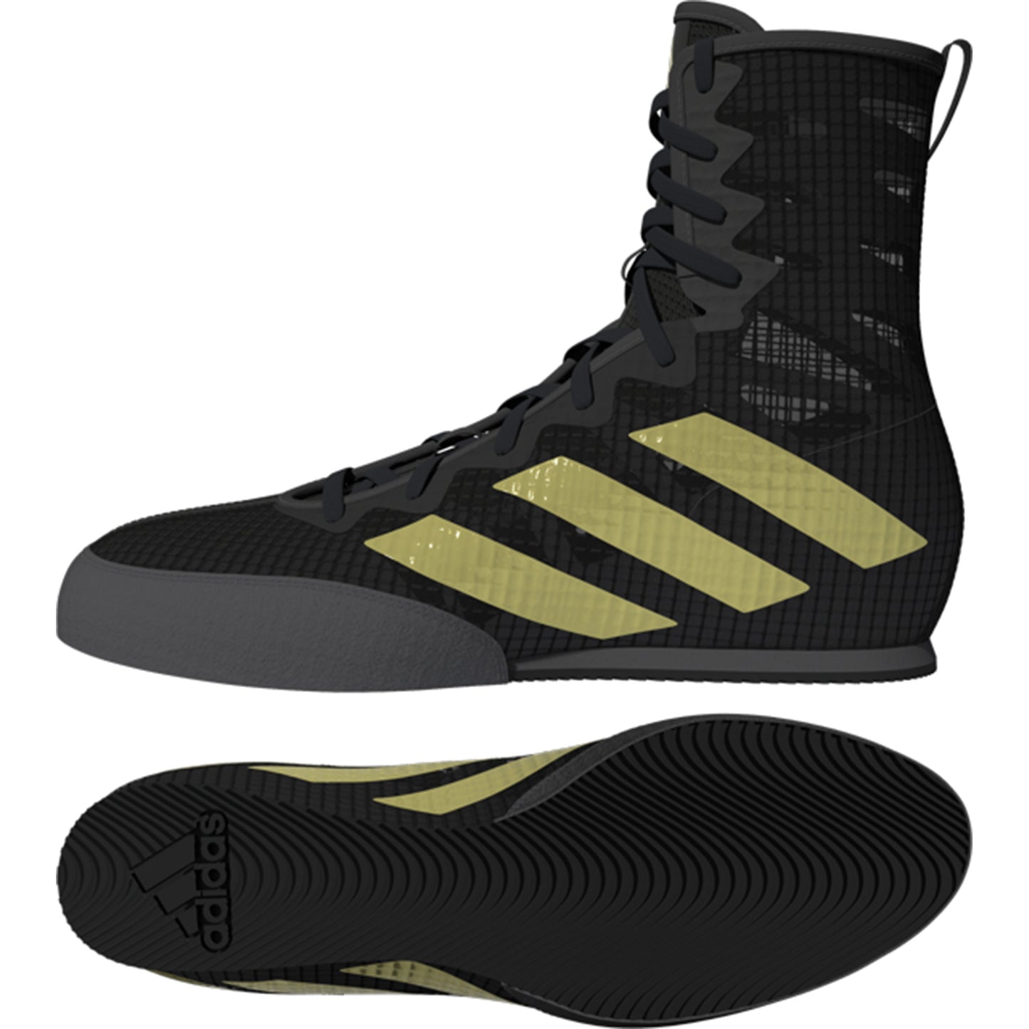 adidas Box Hog 4 Boxing Boots - Black/Gold