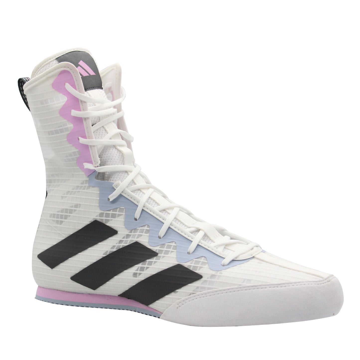 adidas Box Hog 4 Boxing Boots - White/Grey/Lilac