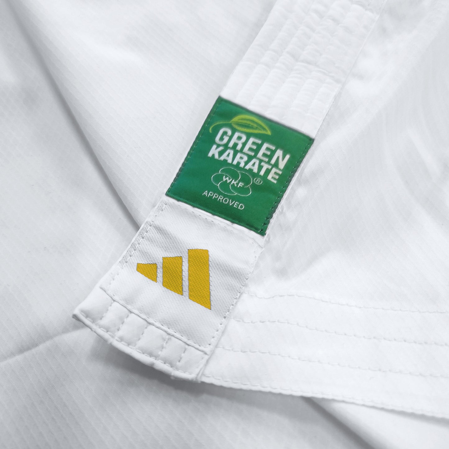 adidas Adilight Primegreen with Gold Stripes Karate Uniform