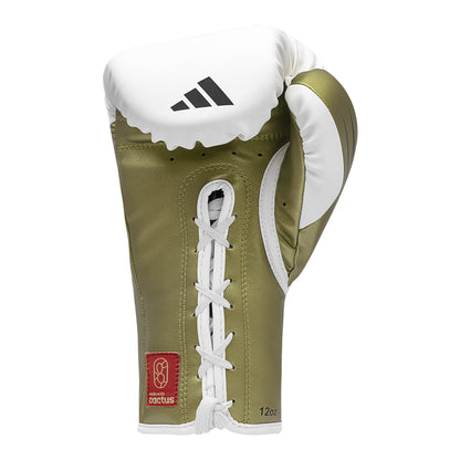 adidas Speed Tilt 350 Lace-Up Boxing Gloves - White/Gold