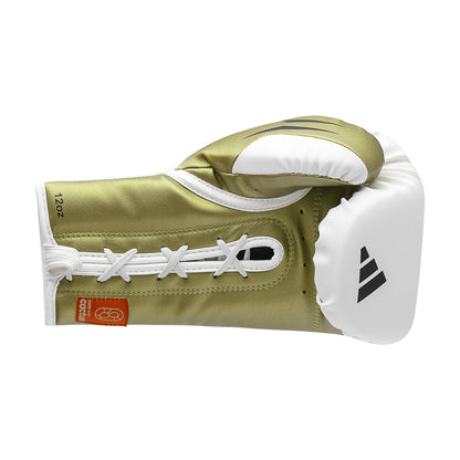 adidas Speed Tilt 350 Lace-Up Boxing Gloves - White/Gold