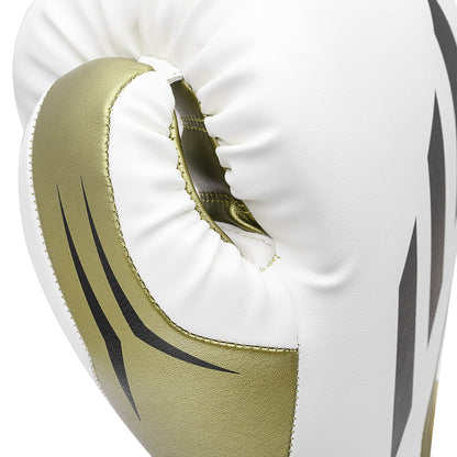 adidas Speed Tilt 350 Lace-Up Boxing Gloves - White/Gold