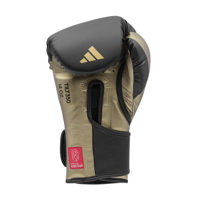 adidas Speed Tilt 350 Strap Boxing Gloves - Black/Gold