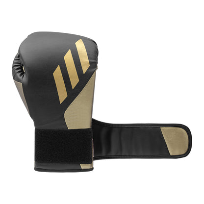 adidas Speed Tilt 350 Strap Boxing Gloves - Black/Gold