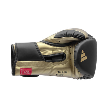 adidas Speed Tilt 350 Strap Boxing Gloves - Black/Gold