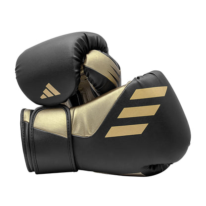 adidas Speed Tilt 350 Strap Boxing Gloves - Black/Gold