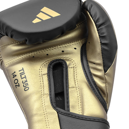 adidas Speed Tilt 350 Strap Boxing Gloves - Black/Gold