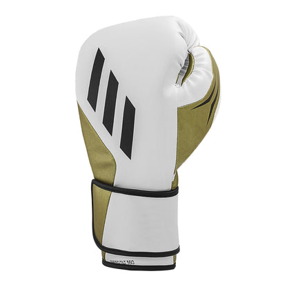 adidas Speed Tilt 350 Strap Boxing Gloves - White/Gold