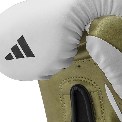 adidas Speed Tilt 350 Strap Boxing Gloves - White/Gold