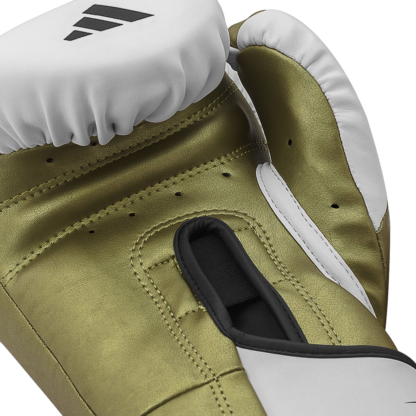 adidas Speed Tilt 350 Strap Boxing Gloves - White/Gold